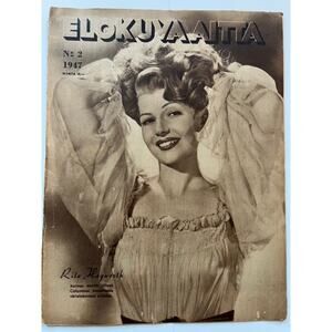 RARE 1947 Finnish Rita Hayworth Magazine Elokuva Aitta Gilda, Blood and Sand